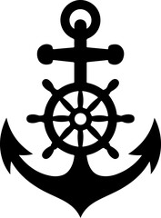 Obraz premium Anchor silhouette Vector Art