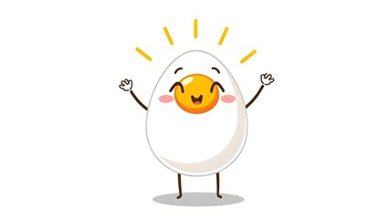  egg Vector illustration of an egg sphere on a blue background as a symbol of breakfast food