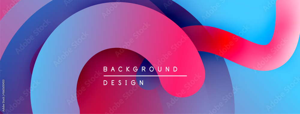 Poster abstract fluid shapes, vibrant colors blend. modern design, smooth gradients create dynamic visual e