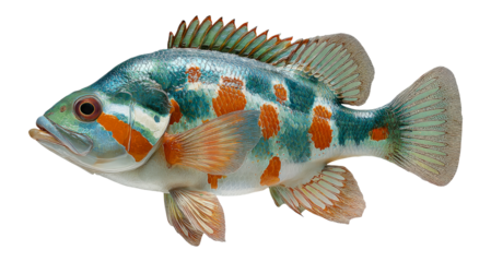 Colorful Isolated Fish on Transparent Background for Creative Projects