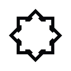 Islamic Hexagon icon design template