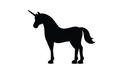 Unicorn silhouette vector, Pegasus silhouette