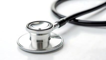Stethoscope medical instrument silver black healthcare