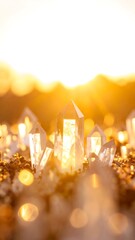 Crystal cluster sunset landscape photography