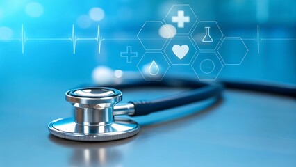 Stethoscope medical technology blue healthcare