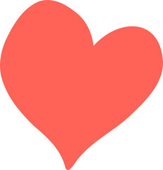 Red Heart Clipart, Love Symbol PNG, Valentine’s Day Romantic Decoration Graphic