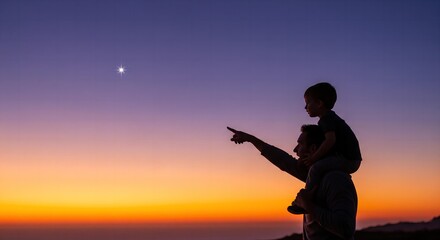 Making a Wish: Sharing the Wonder of the First Star in a Twilight Sky.
