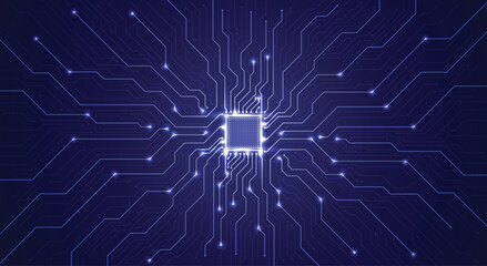 Circuit board. Technology background. Central Computer Processors CPU concept. Motherboard digital chip. vector eps10