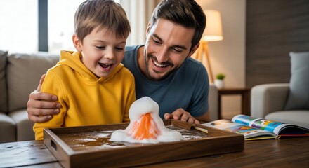 The Awe of Discovery: A Father and Son's Exciting Home Science Experiment.