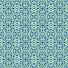 seamless pattern with blue flowers