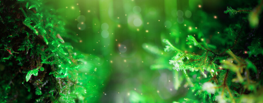 abstract Futuristic green energy background