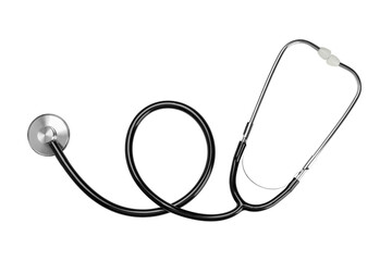 Stethoscope for checking heartbeats in patients, isolated, PNG