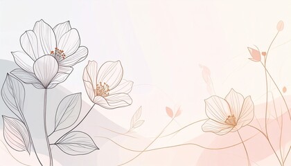 Minimal Natural Line Art(