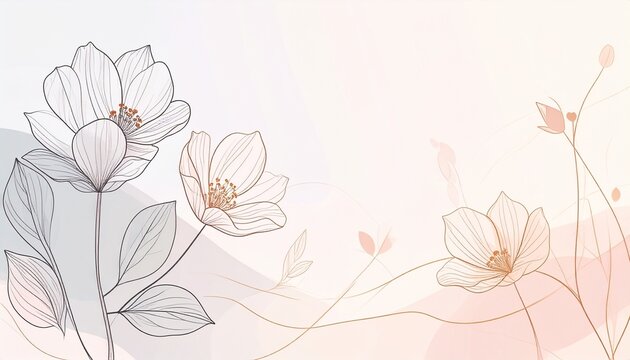Minimal Natural Line Art(