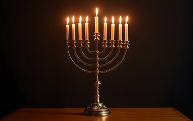 hanukkah menorah isolated. High quality