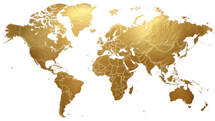 map of the world in a grunge style isolated