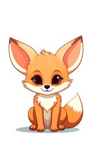 Obraz premium Cute cartoon fox