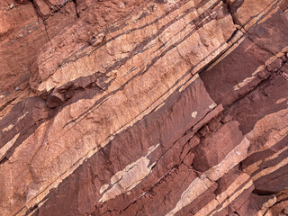 Red Sandstone Sedimentary Rock Formation Background