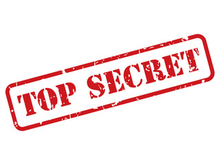 Top secret red stamped emblem symbol for classified information and confidential documents transparent background