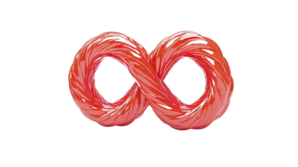 infinity sign 3d rendering on white background