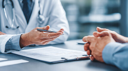 Doctor consulting with patient about medical results and treatment plan