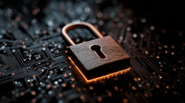 Futuristic shield icon representing cybersecurity and privacy, digital data protection concept with secure network connections, advanced online safety technology background