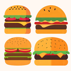 vector illustration of a hamburger