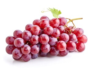 Red Grape Bunch, Studio Shot, White Background