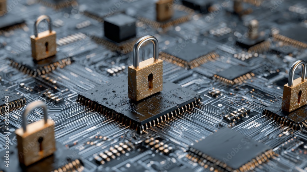 Poster futuristic digital shield icon representing cybersecurity and data protection with secure network co