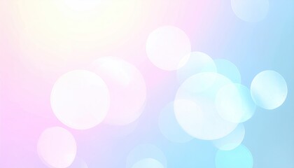 Delicate Light Orbs Floating in Soft Pastel Gradient Overlay