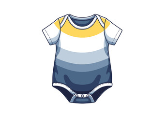 Cute Baby Onesie: This image features a charming baby onesie in a vibrant design, perfect for illustrating concepts related to childhood, infant care, and baby fashion.