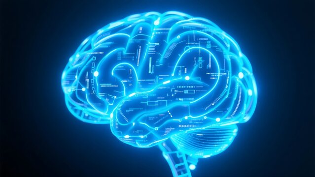 a hyper-realistic neural network glowing with neon light 