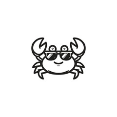 Crab vector icon design.