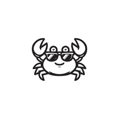 Crab vector icon design.