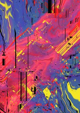 An imaginative illustration featuring a colorful, abstract character.