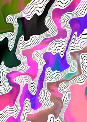 An imaginative illustration featuring a colorful, abstract character.