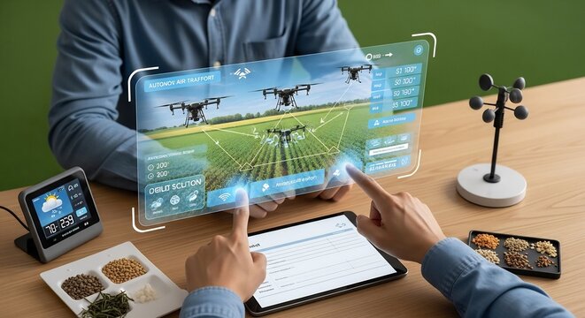 Precision Agriculture: Drone Monitoring via Augmented Reality Interface for Crop Management