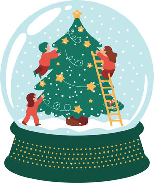 Christmas Vector, Merry Christmas Vector, Christmas Tree Vector