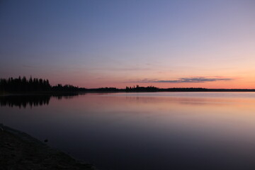 Dusk On Astotin Lake, Elk Island National Park, Alberta