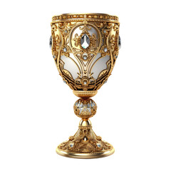 Ornate Decorative Goblet with Golden and Jewel Embellishments