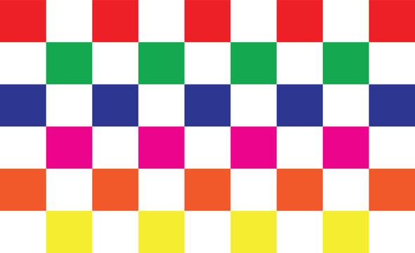 A colorful checkerboard    line seamless  pattern with squares in red green blue pink orange and yellow hues