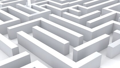 White Maze, Pathfinding, 3D Perspective