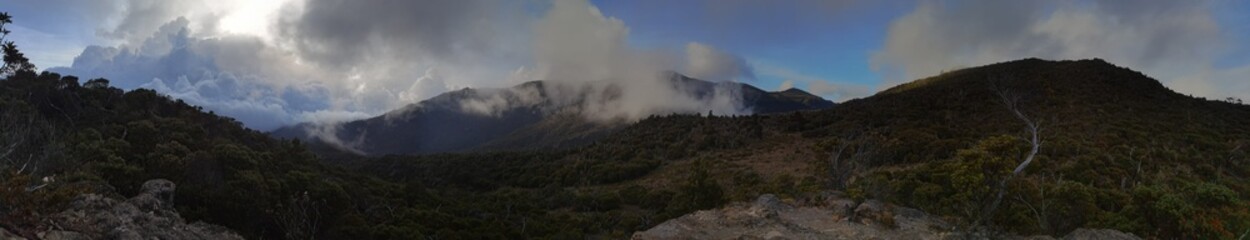 sunrise in the mountains