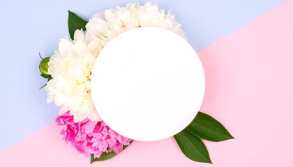 Floral circle frame