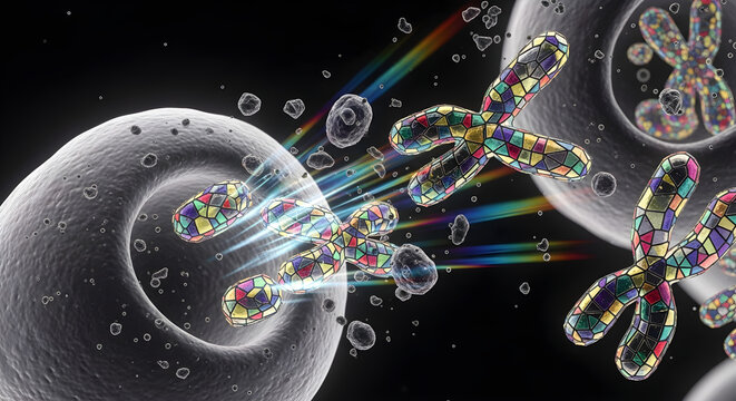 Epigenetic trauma release cellular reprogramming concept in motion - Powered by Adobe