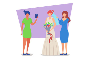 Minimalist illustration of gift box with ribbon and bow design, commonly used to represent celebrations, weddings, and special occasions