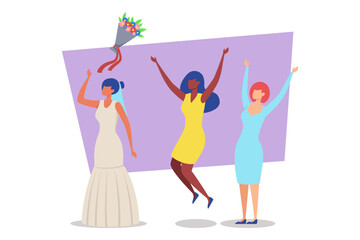 Simple line drawing of wedding dress, showcasing stylish shape with fitted bodice and flowing skirt. Perfect for representations of marriage themes