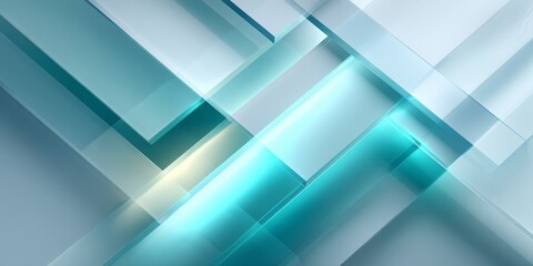 Fototapeta premium A modern abstract design featuring light blue geometric shapes with clean lines and a minimalist aesthetic.