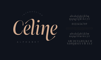 Celine font with modern alphabet design, perfect for chic branding, editorial design, luxury packaging, and creative typography
