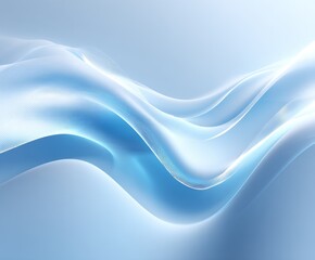 Obraz premium A smooth blue abstract background with curved lines creating a fluid and elegant visual effect.